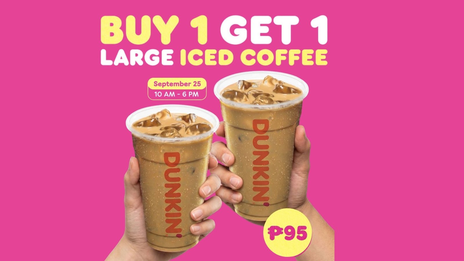 dunkin but one take one ice coffee